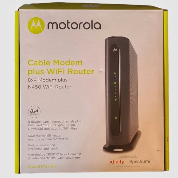 Motorola Cable Modem Plus WiFi Router - Picture 1 of 5